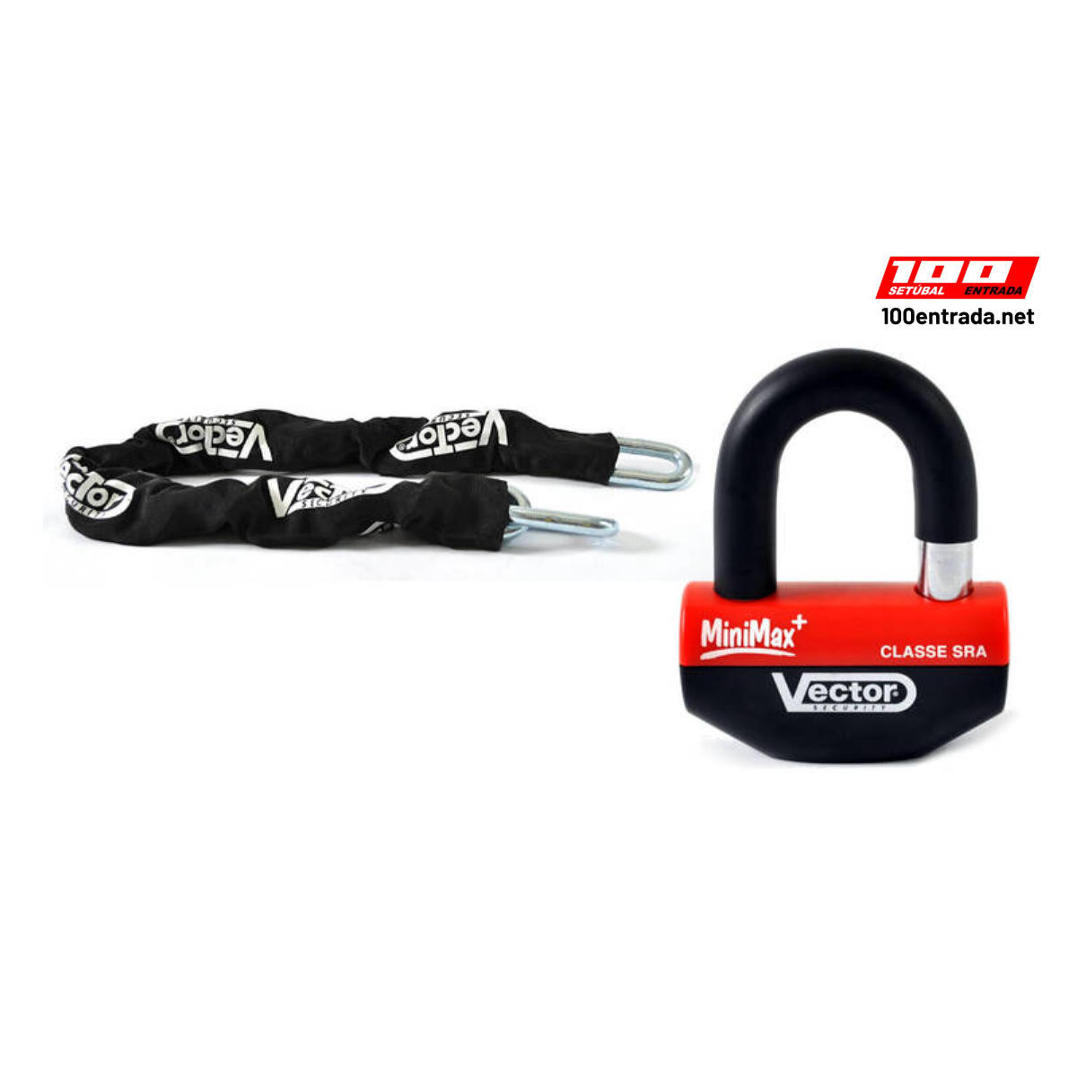 100entrada.net -Comprar botas para andar de moto online - Kit antirroubo VECTOR MiniMax+ + Corrente 1,1m