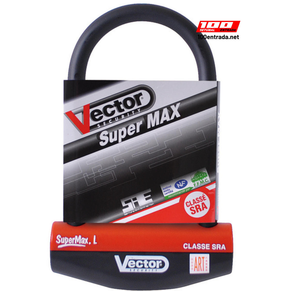 100entrada.net -Comprar botas para andar de moto online - Cadeado em U VECTOR SuperMax+ L - Ø16mm / 110x230mm