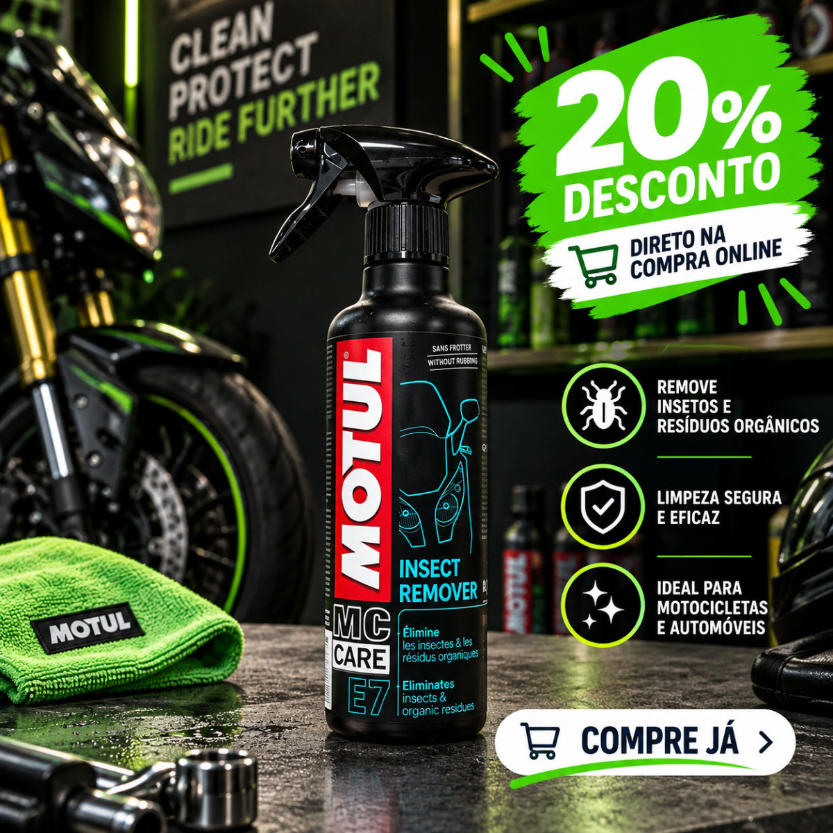 100entrada.net - Online - MOTUL Removedor de insetos