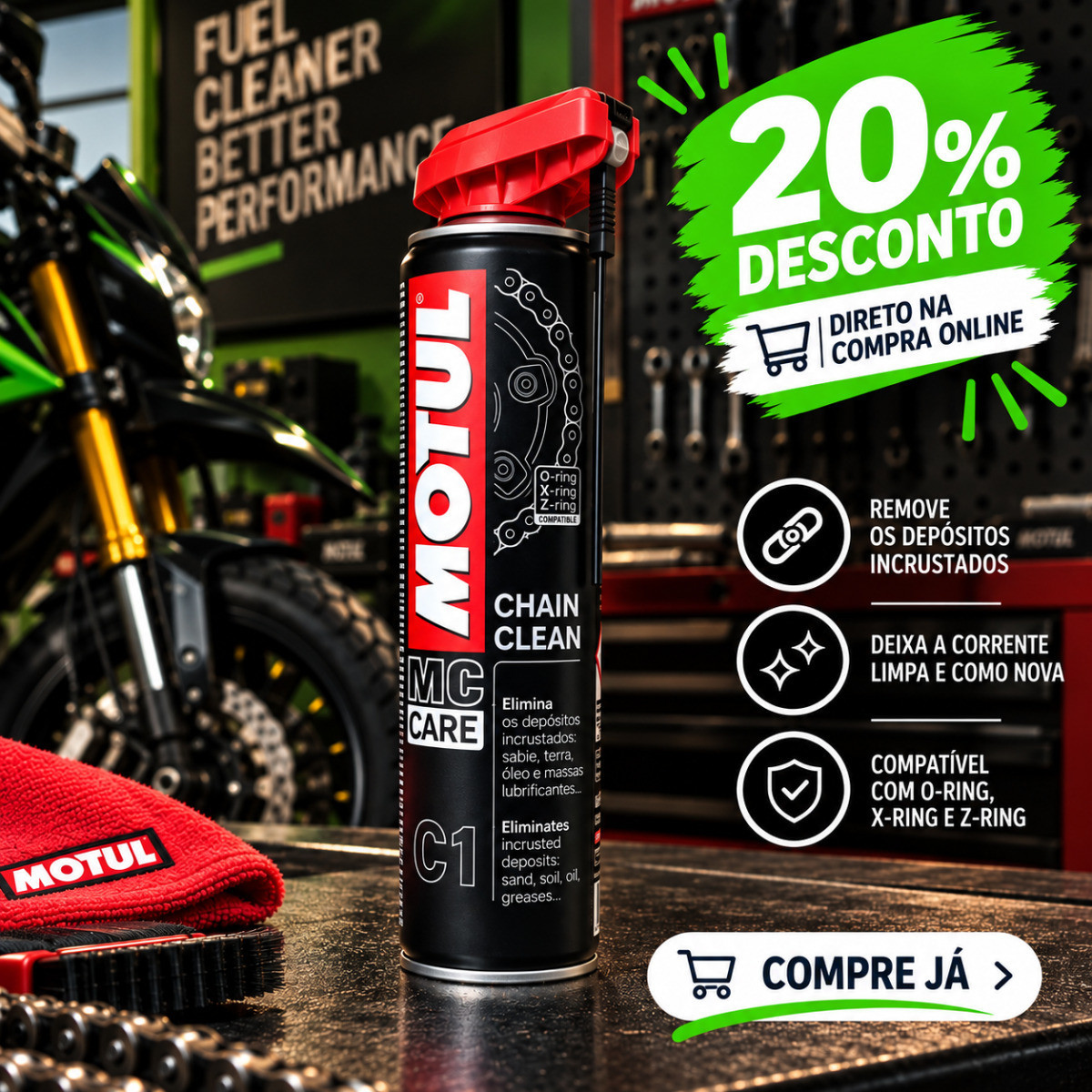 100entrada.net - Online - MOTUL Limpeza de corrente