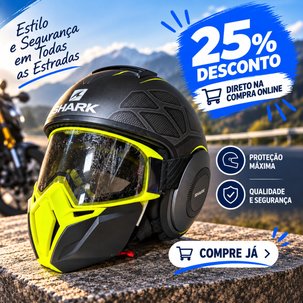 100entrada.net - Capacete Shark Street-Drak Hurok