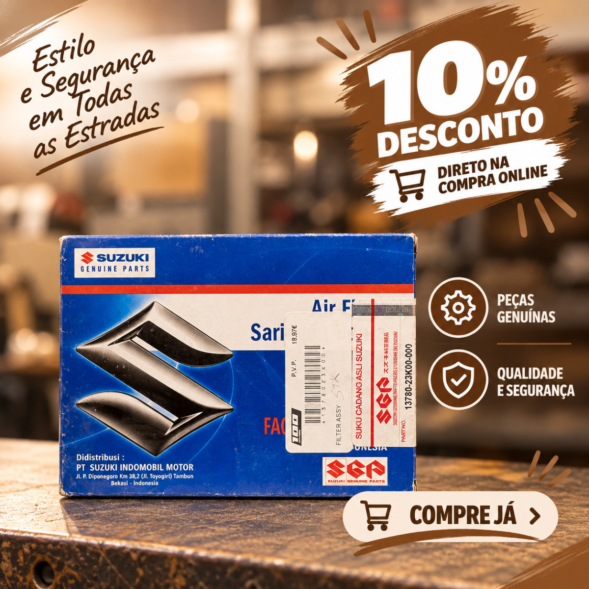 100entrada.net - Filtro de ar Suzuki GSX-S/R 125