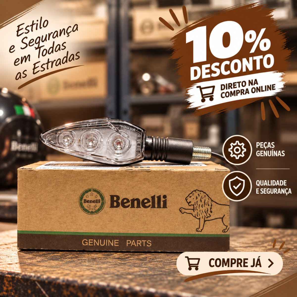100entrada.net - Pisca dianteiro Benelli BN 125