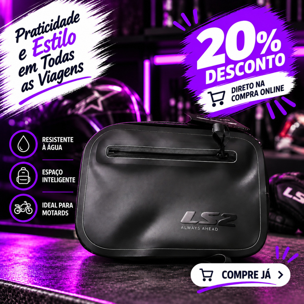 100entrada.net - LS2 Move Ahead Bolsa de perna impermeável